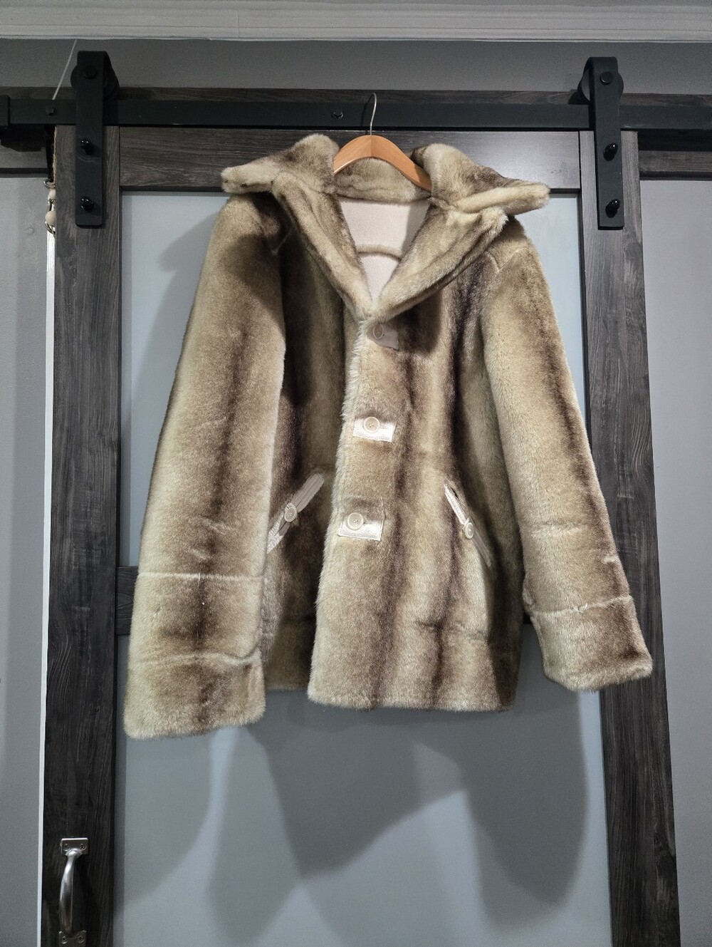 Vintage Y2K Dennis by Dennis Basso Reversible Penny Lane Coat Reversible Sz M - Picture 7 of 9